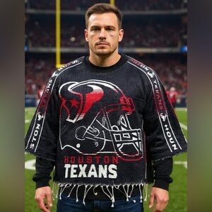 Houston Texans Custom Made Thick Unisex Poncho Serape